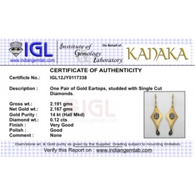 Fancy Gold Earrings with Diamonds